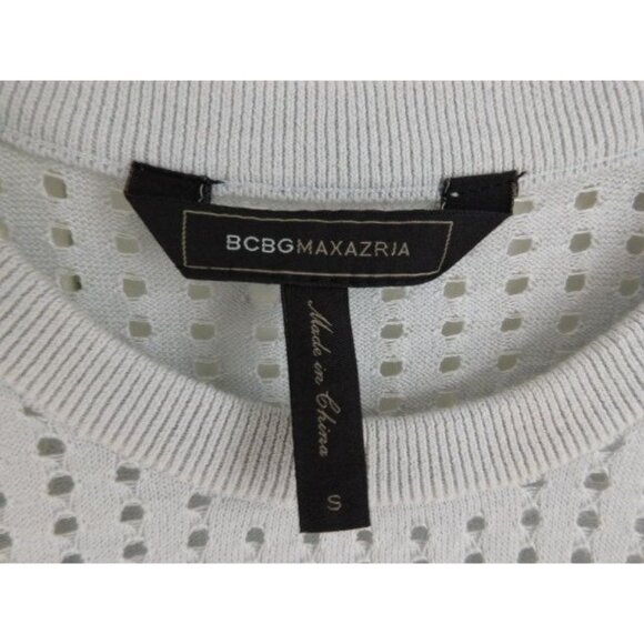 BCBGMaxazria Open Knit Bell Sleeve Cold Shoulder LUCIA Top size SMALL - Picture 5 of 7